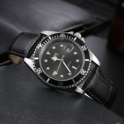 【JAN】 Fashion stainless steel mens business watch leisure calendar foreign trade across borders