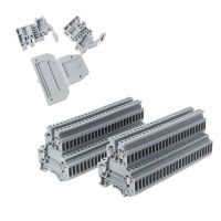 ✪【Good Medias】【Ready สหรัฐอเมริกา Stock 】50 Pcs UKK3 DIN Rail ระดับคู่ Dual ขั้วปลายสายไฟแบบแถว500V 25A 28-12AWG สีเทา