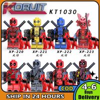 Coolplay Deadpool สีแดง,พร้อมส่งสำหรับสุนัขรูปแกะสลักขนาดมินิฟิกเกอร์ DC บล็อกตัวต่อซุปเปอร์ฮีโร่จำลองของขวัญ