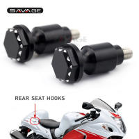 ด้านหลังที่นั่ง Rail Hooks สำหรับ SUZUKI GSX1300R HAYABUSA 1999-2022 2000 2008 2010 2018 2019 Ball Cut ขอบรถจักรยานยนต์อุปกรณ์เสริม Bolts