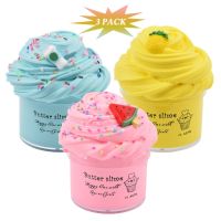 3pcs Butter Slime with Candy Slime Watermelon Slime and Pineapple Slime Super Soft and Non-Sticky Birthday Gifts