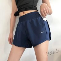 【hot sale】▣ D19 [Sports Girl] Sports Shorts Women High Waist Anti-Exposure Fitness Yoga Pants Loose Casual Outdoor Wear Running Quick-Drying Thin Training