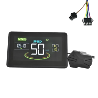 H6C Electric Bike LCD Display Meter 24V-60V E Scooter LCD Panel Color Screen with USB UART for Electric Bike