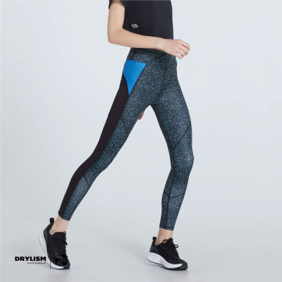 UNBOUND POLYGON LEGGING เลคกิ้งขายาว กางเกงกีฬาผู้หญิง ชุดออกกำลังกาย มีกระเป๋าด้านหลัง  ผ้ารีไชเคิลจากขวดพลาสติก