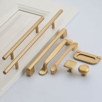 KK&amp;FING 1PC Simple Sand Gold Kitchen Cabinet Door Handles Matte Gold Aluminum Alloy Drawer Knobs Pulls Furniture Handle Hardware Door Hardware Locks