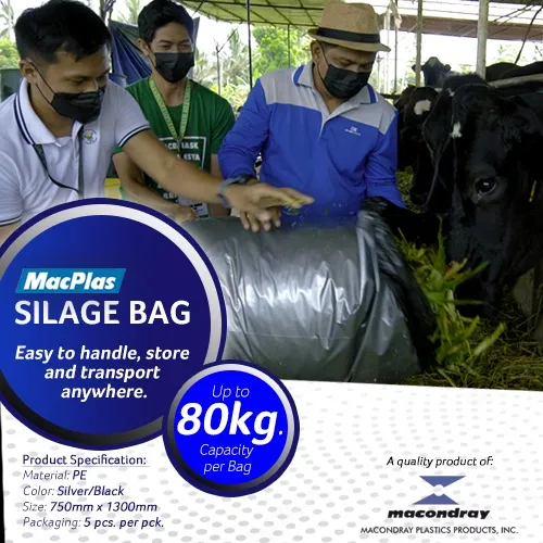 Silage Bag Silver/Black (10 pieces:750mm x 1300mm x 150 microns) by  Macondray Plastics Products, Inc