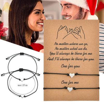 2 PcsPair Star Heart Shaped Compass Couples celets Handmade Lovers Charm celets Adjustable Friendship ided Hand Rope Distance Matching ided Rope celet for Men Women