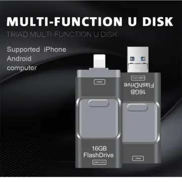 Clé USB multifonction Flashdrive 3 en 1 pour iPhone, iPad, iPod