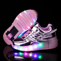 Heelys Wing SINGLE WHEEL LED Shoes for KIDS and Women, Youth Waterproof Sport Shoes, Sparkle, WHEEL Shoes