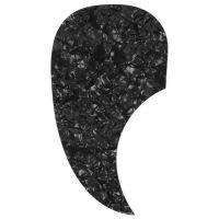 【cw】1pcs Acoustic Guitar Pickguard Self-Adhesive Pick Guard Plate Comma Shape for Classical Acoustic Guitar Part,Black Pearlhot