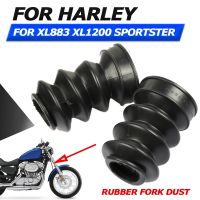 ✖ส้อมยางสำหรับรถฮาร์เลย์ XL883 XL1200 Sportster Dyna FX XL 883 1200ของประดับจักรยานยนต์ด้านหน้ารองเท้าบู๊มเกเตอร์ที่หุ้มฝาครอบกันฝุ่น