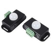 2 X DC 12V/24V 8A Body Infrared PIR Motion Sensor Switch LED Light Strip Automatic, black