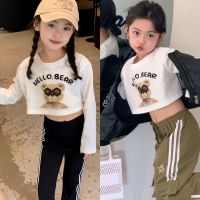 CUTE BABY?พร้อมส่ง?เสื้อเเขนยาวเด็ก เสื้อยืดเด็ก เสื้อครอปเด็ก สำหรับเด็กผู้หญิง(875)