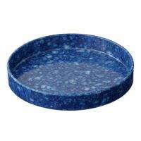 HIGHTIDE Circle Desk Tray (Melamine) Navy (HDB073-NV) / ถาดวางของอเนกประสงค์ทรงกลม ลายหินอ่อน สีน้ำเงิน แบรนด์ HIGHTIDE จากประเทศญี่ปุ่น