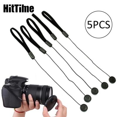 ℗ HitTime 5Pcs Camera Lens Cover Cap Holder Strap Lanyard Rope Anti-lost String Nylon Straps For Canon Nikon Sony Olympus Fujifilm