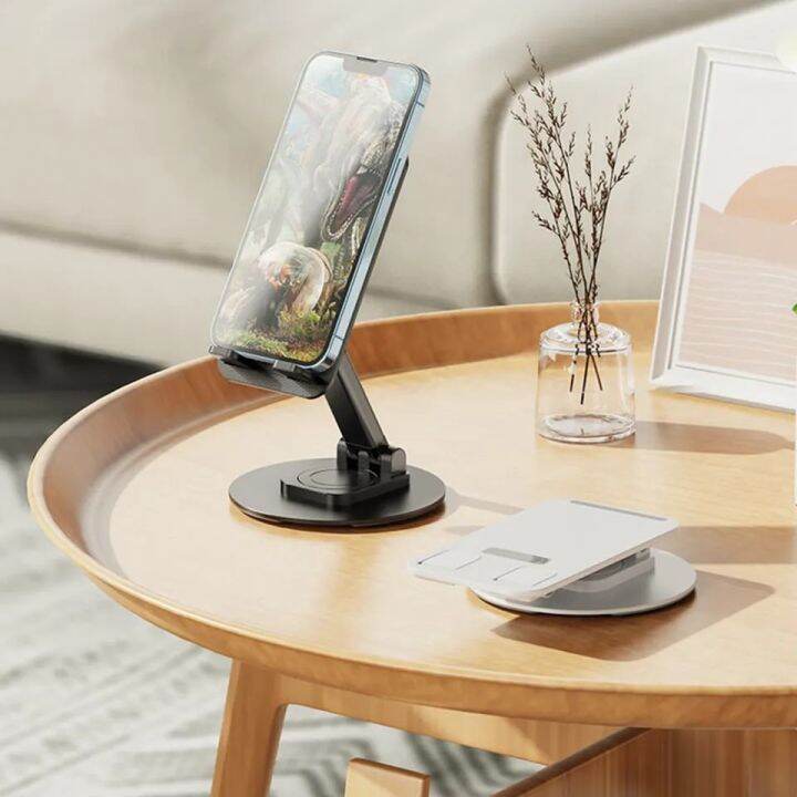 Foldable Portable Adjustable 360 Rotating Phone and Tablet Desk Stand ...