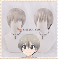 Uzaki-chan Wants to Hang Out! Hana Uzaki Wig Cosplay Uzaki-chan Wants to Play! Halloween Short Wig Gray Black Gradient Synthetic