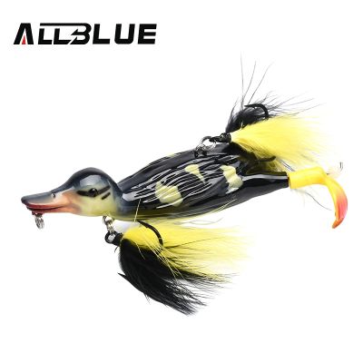 【DT】hot！ ALLBLUE STUPID DUCK Topwater Fishing Floating Artificial Bait Plopping and Splashing Feet Hard Tackle Geer