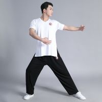 Tai Chi ชุดสูทผู้ชาย,ชุดกีฬาผู้ชายแขนขนาดใหญ่สั้น Morning ชุดออกกำลังกาย