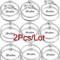 2Pcs/Lot Special Offer 3mm Silver Color Snake Chain Charm Bracelet For Women Men Fit DIY Bracelets Jewelry Gift Wholesale