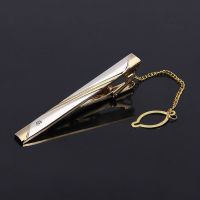 Fashion Tie Clips Metal Necktie Bar Crystal Formal Dress Shirt Wedding Ceremony Gold Color Tie Clip For Women Jewelry Accessory