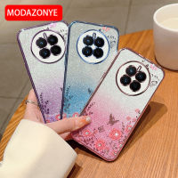 เคสสำหรับ Huawei Mate 50,เคสมันเงานิ่มลายผีเสื้อดอกไม้สำหรับ Huawei Mate 50เคสสำหรับเด็กผู้หญิง