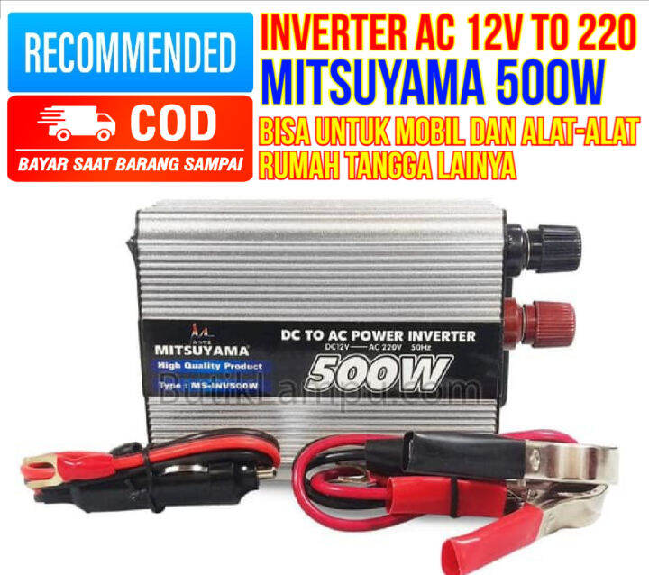 Power Inverter DC to AC 500 Watt Merek Mitsuysma With USB 5V/ Power