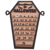 Halloween Countdown Calendar DIY Mobile Blocks/Numbers, Wooden Countdown Signs Decorated Halloween Home Decoration