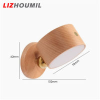 LIZHOUMIL โคมไฟ Usb บนโต๊ะ Led ไม้หรี่แสงชาร์จได้,Pelindung Mata ควบคุมด้วยการสัมผัสไฟกลางคืนอ่านหนังสือ