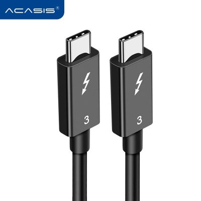 Acasis Thunderbolt 3.0 สายเคเบิล 0.5 ม. / 0.7 ม. รองรับการชาร์จ 100W / 40Gbps การถ่ายโอนข้อมูล Usb C เป็นสายเคเบิล Usb C