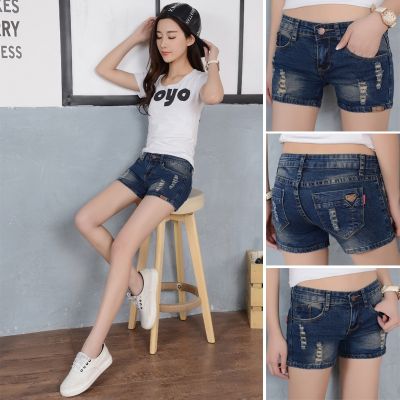 Women denim short distressed y women Denim Pants Jeans Short Dark Blue Short Hole