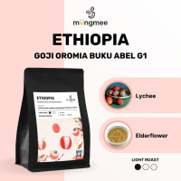 เมล็ดกาแฟคั่วอ่อน  Ethiopia Guji Oromia Buku Abel G1  Natural Process  Taste note : Lychee, Elder Flower, Tropical Fruits, Black Currant  Mungmee Coffee