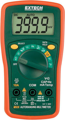 Extech MN36 Digital Mini MultiMeter MN36 Auto Ranging Multimeter