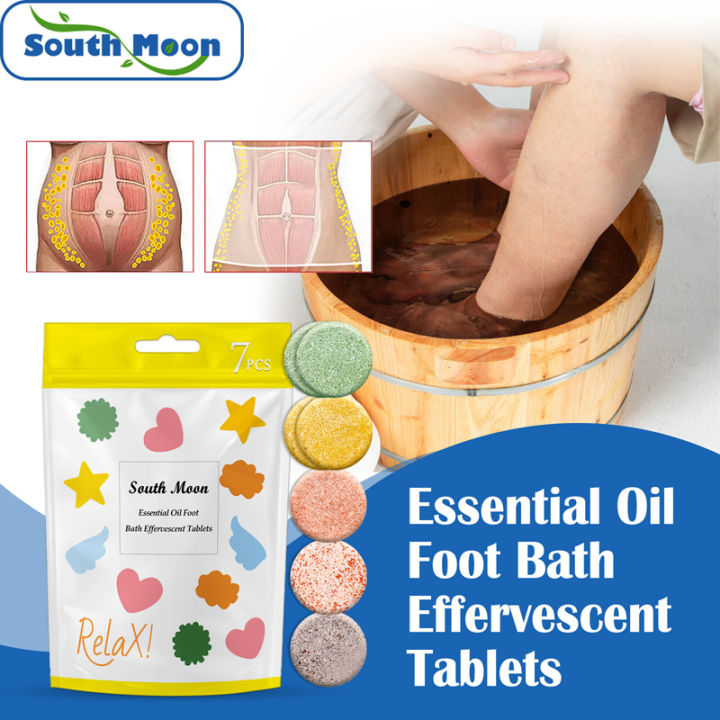 South Moon 7pcs Foot Soak Effervescent Tablets Foot Bath Eliminate ...