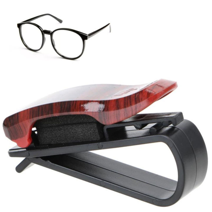 ที่ใส่แว่นตาในรถยนต์1ชิ้นสำหรับการอ่านแว่นตาแว่นกันแดดการวางแว่นตาคลิปยึดอัตโนมัติ