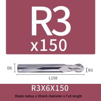 R0.5อุปกรณ์เจาะทังสเตนดอกกัดบอลโนสคาร์ไบต์ HRC58 6มม. 8มม. 10มม. 2ตัวตัดเจาะฟลุตสำหรับอลูมิเนียม