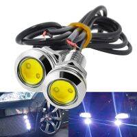 ▬﹉ 2pcs New 18MM Car Eagle Eye Silver Shell DRL Led Daytime Running Lights LED 12V Backup Reversing Parking Signal Automobiles Lamp