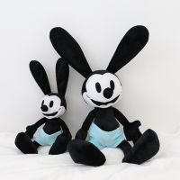 40/55Cm ตุ๊กตาตุ๊กตาหนานุ่มกระต่ายสีดำ Oswald อนิเมะ Oswald ตุ๊กตาตุ๊กตากระต่ายนำโชคตุ๊กตาวันเกิด S สำหรับเด็กผู้หญิงเด็กน้อย