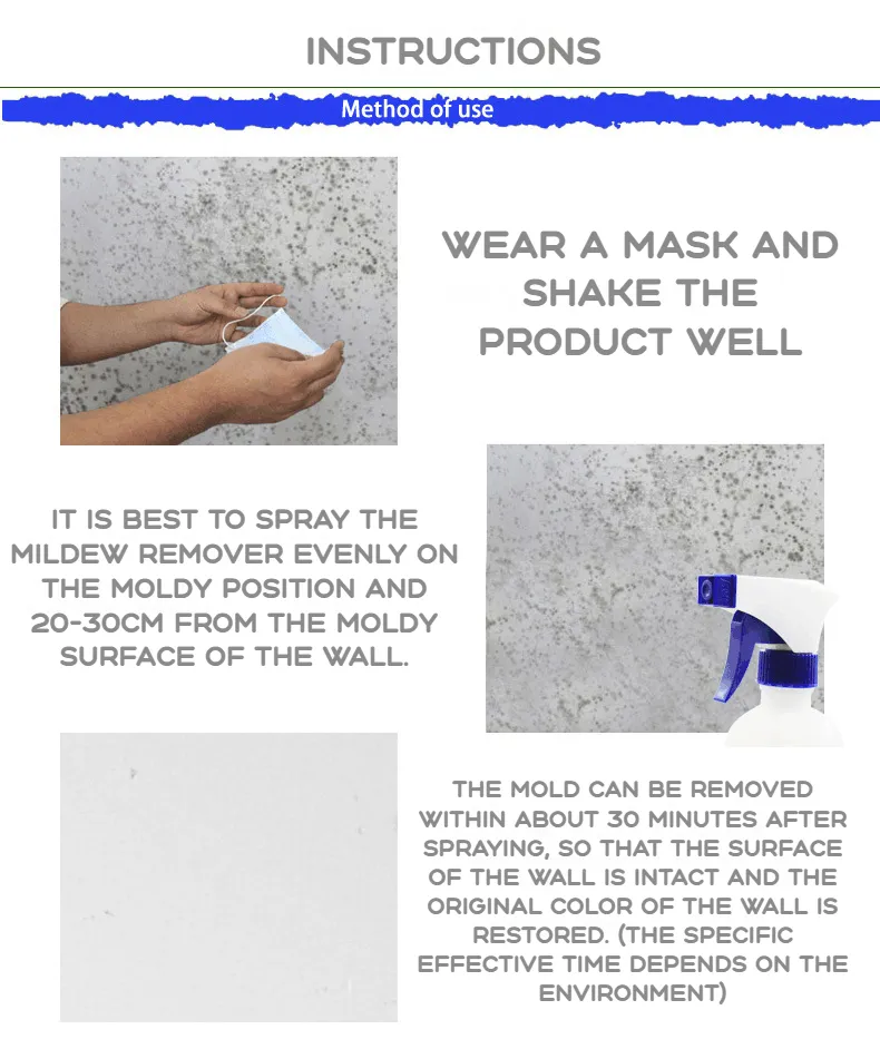 LKB Wall Mold Remover (500ml)Spray Mildew Spot Removal Cleaner Pembersih  Kulat Kotoran Dinding 墙体除霉剂