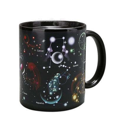 12 Constellation Color Change Mugs,Porcelain Mug Hand-Painted Starry Sky Puer Tea Mug Coffee Cup Drinkware Unique Gift