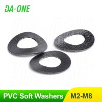 M2 M2.5 M3 M4 M5 M6 Cincin Pencuci PVC Elastisitas Isolasi 100 Buah Pencuci Lembut Datar Hitam Ultra Tipis untuk Baut Sekrup