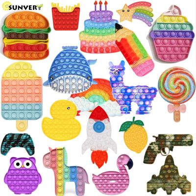【LZ】♙❈  Animal Fidget Toys for Children Adults Kawaii Trend Figet Toy Kids Fun Push Bubble down Antistress toy Girls Boys Birthday Gift
