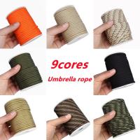 【YD】 30 Roll 4 Mm 9 Cores Paracord for Survival Cord Lanyard Camping Climbing Rope Hiking Clothesline