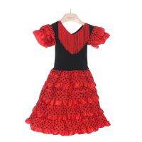 1pcs/lot Traditional Spanish Dance Dress Girls Classic Flamengo Bullfight Festival dress