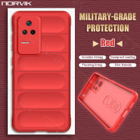 NORVIK เคสกันกระแทกไฮบริดสุดหรูทหารสำหรับ Xiaomi Mi 13 Redmi Note 12 POCO M5 12C 12T 11 11T 11S A1 10C 10A X4 M4 F5 F4 GT Lite Pro + Plus 4G 5G ซิลิโคนนิ่มเกราะแข็งแกร่ง n8-1ฝาครอบเคสสีแดง