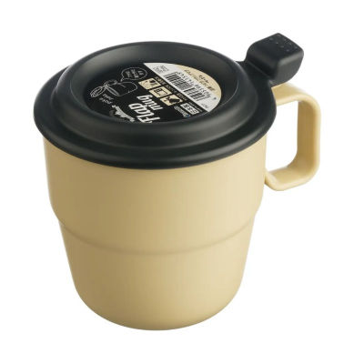 INOMATA แก้วมัคแบบฝาพับ (360 มล.) เตาอบเครื่องล้างจานปลอดภัย ปลอดสาร BPA