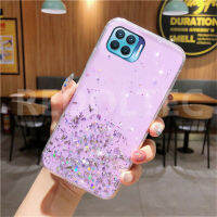 เคสสำหรับ OPPO Reno 4F / OPPO A93 4G ฝาครอบรูปดาวฟอยล์สีเงินรูปดาวระยิบระยับเคสโทรศัพท์ซิลิโคนนิ่มหรูหราสำหรับ OPPO Reno4 F