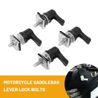 Black 4-Pack Motorcycle Saddlebag Lever Lock Bolts &amp; Nuts Kit For Harley Tou Dyna CVO Road Glide Breakout Deluxe