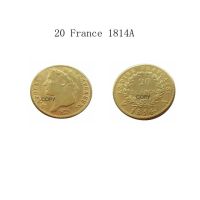 1809-1814ตัวเลือกฝรั่งเศส20ฟรังค์นโปเลียนฉันชุบทองคัดลอกเหรียญ