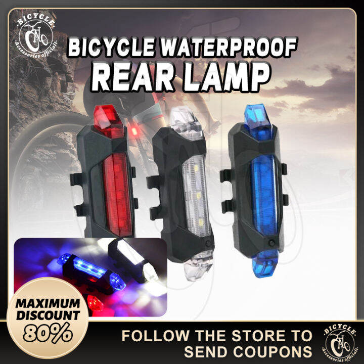 Bike Tail Light Rechargeable Waterproof Blinker Light for MTB Back